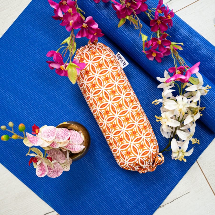 yoga mini nek bolster oranje