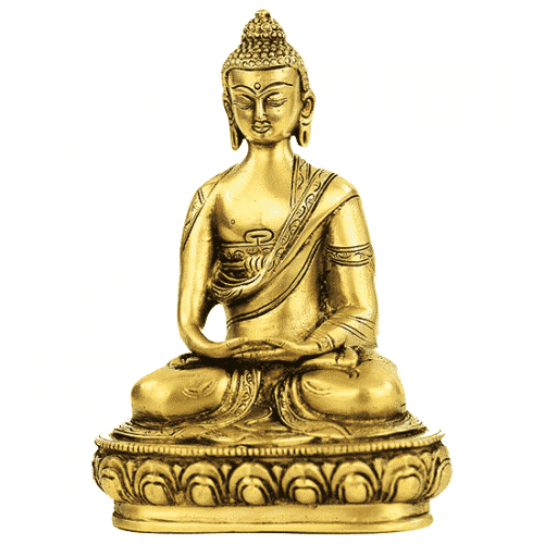 Japanse Boeddha Beeld Messing Amithaba - 20 cm