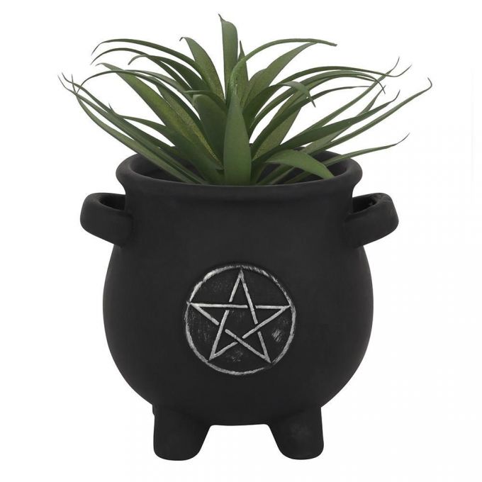 Plantenpot Heksenketel Terracotta Pentagram (11 cm)