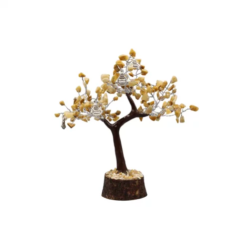 Edelsteenboom Gele Jade- Geluk - 15 cm