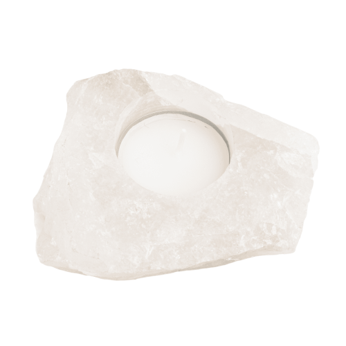 Waxinelichthouder Edelsteen Sneeuwkwarts (ca. 200 ~ 500 gram)