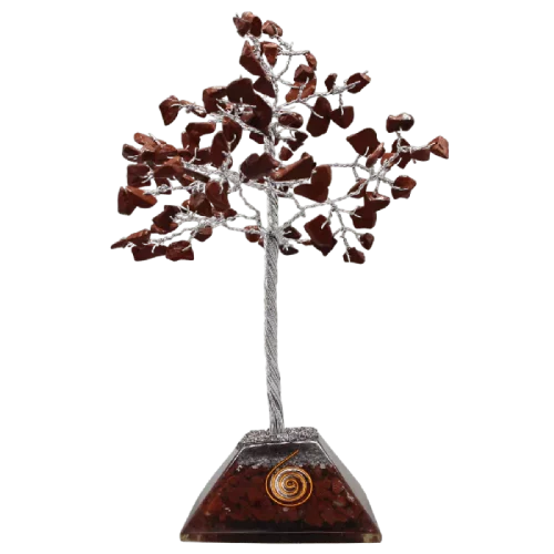 Edelsteenboom Rode Jaspis Orgoniet - De Kracht van Rust - 18 cm