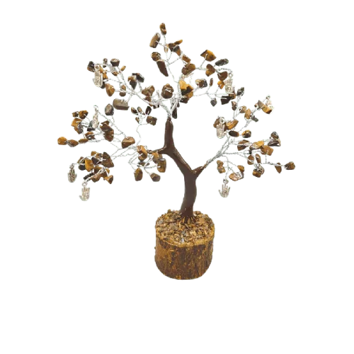 Edelsteenboom Tijgeroog - De Kracht Van Vertrouwen - 18 cm