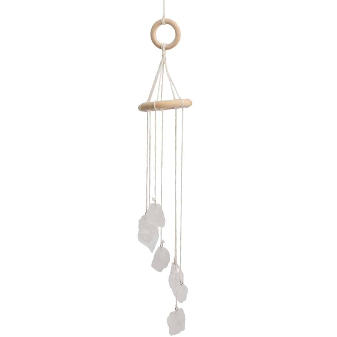 Edelsteen Windmobiel Bergkristal voor Zuivering (60-70 cm)