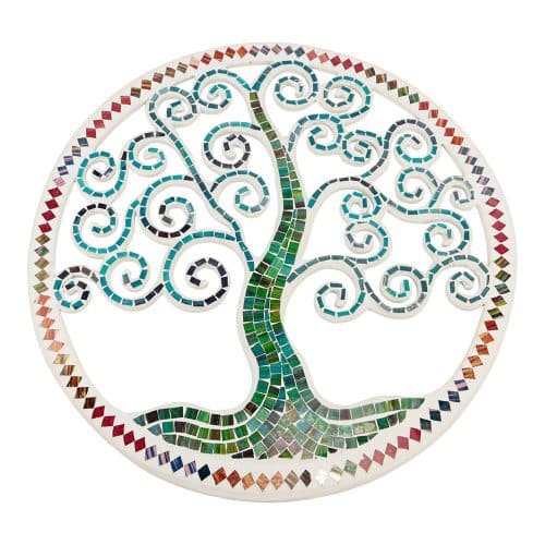 Witte Terracotta Sarana Wanddecoratie Mozaïek Tree of Life