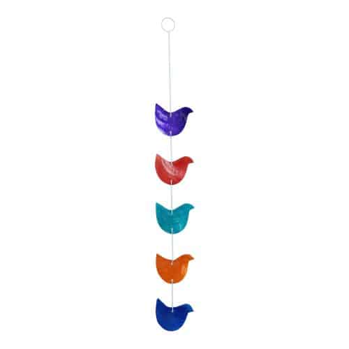 Meerkleurige Decoratiehanger Capiz Vogels van Sarana