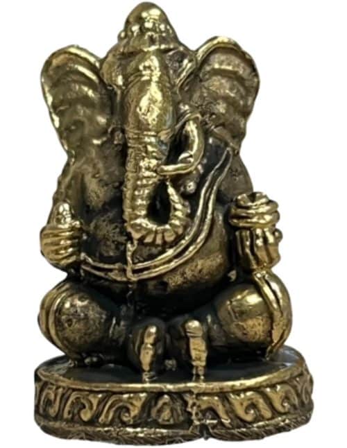 Bronzen Ganesha Beeldje Lichtgewicht Wijsheid en Succes Symbool