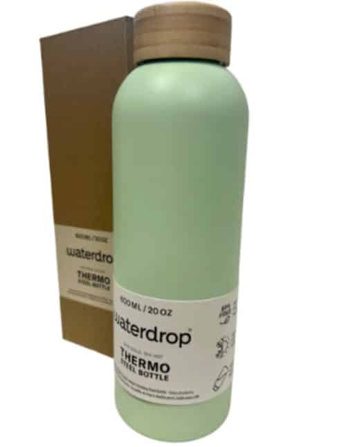 Waterdrop Stalen Thermodrinkfles Pastel Olive Matt 600 ml