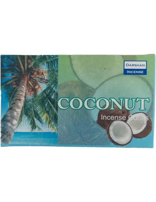 Darshan kokosnoot wierook kegels met tien stuks per verpakking